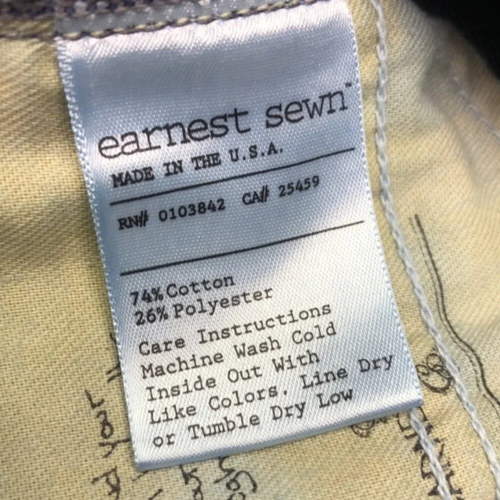 MADE IN USA EARNEST SEWN KEATON BOOTCUT JEANS 29x32 🇺🇸